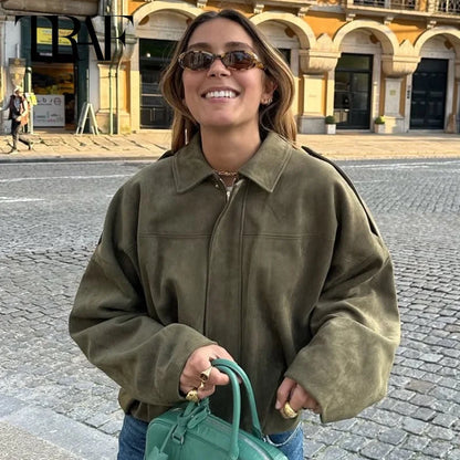 Anke | Damen Modejacke mit überschnittenen Schultern und lockerer Passform