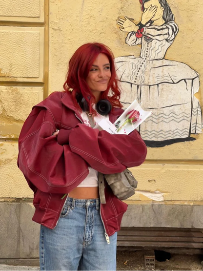 Hanna | Damen Oversized Jacke Trendiger Herbst Street Style