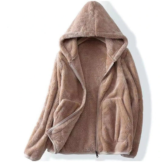 Lydia | Damen Winter-Kuschelige Kapuzenjacke mit Reißverschluss