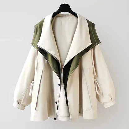 Carmen | Damen Zweilagige Kapuzenjacke mit Knopfleiste