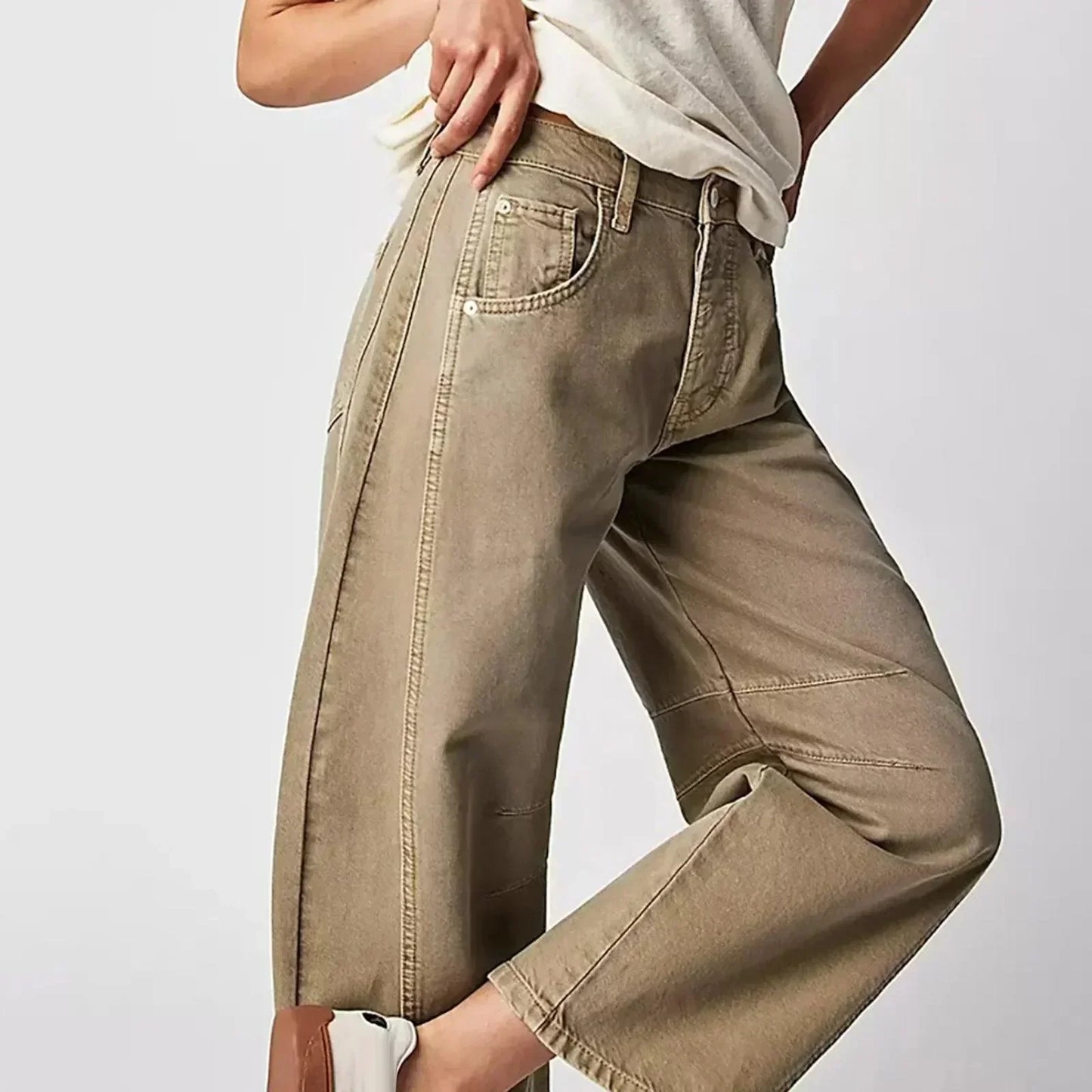 Leonie | Damen Locker geschnittene High-Waist Freizeitjeans