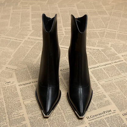 Jasmin | Damen-Frühjahrs-Stiefeletten mit spitzer Kappe und Absatz