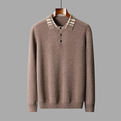 Patrick | Herren Herbst Klassischer Strick-Polopullover
