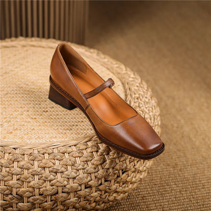 Maria | Damen Frühlings-Sandalen mit Riemen und Blockabsatz