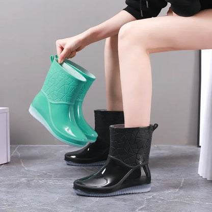 Kerstin | Damen Mittelhohe Rutschfeste Gummistiefel