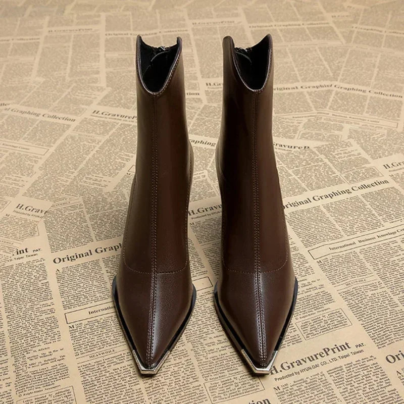 Jasmin | Damen-Frühjahrs-Stiefeletten mit spitzer Kappe und Absatz