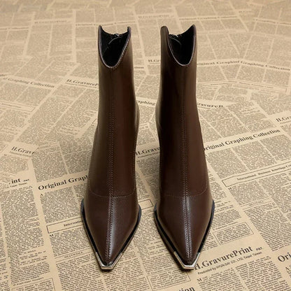 Jasmin | Damen-Frühjahrs-Stiefeletten mit spitzer Kappe und Absatz