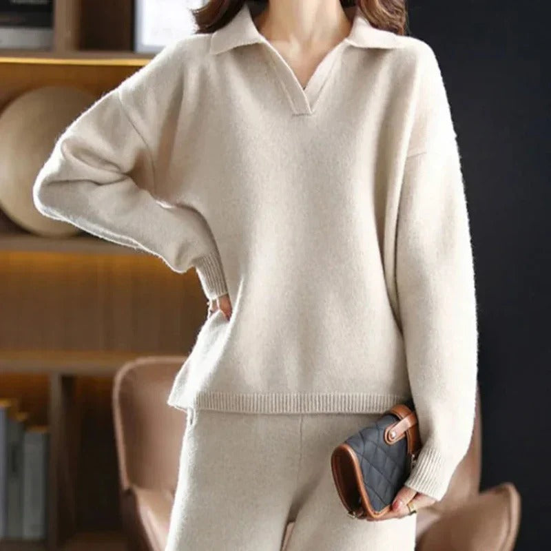 Tamara | Damen Herbst Zweiteiliges Lounge-Ensemble Set
