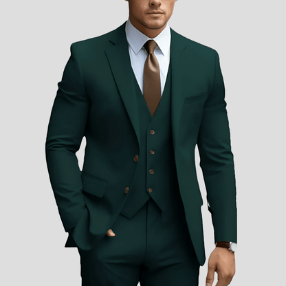 Florian | Herren Moderner Dreiteiliger Slim-Fit Anzug