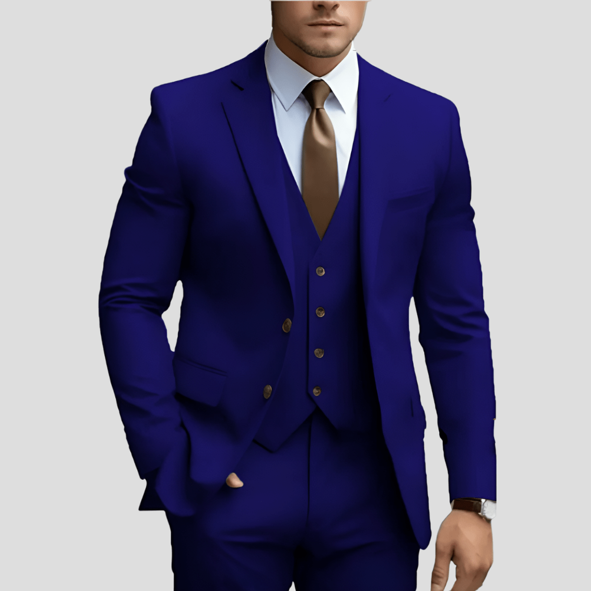 Florian | Herren Moderner Dreiteiliger Slim-Fit Anzug