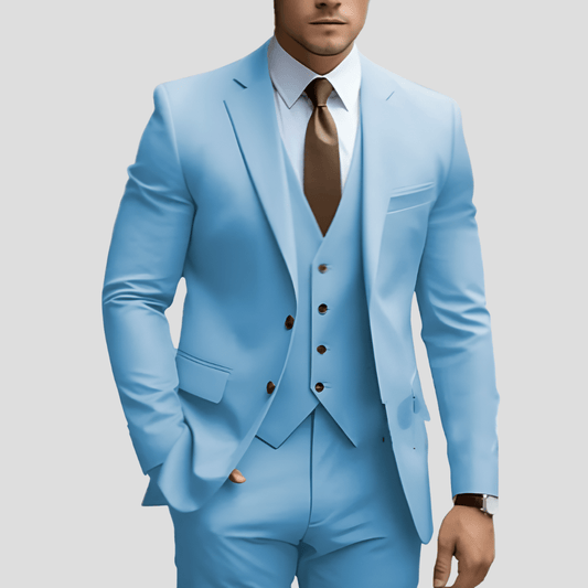 Florian | Herren Moderner Dreiteiliger Slim-Fit Anzug