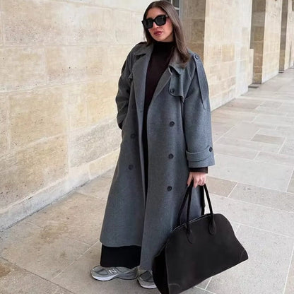 Gabriela | Damen Stilvoller und Vielseitiger Wollmantel