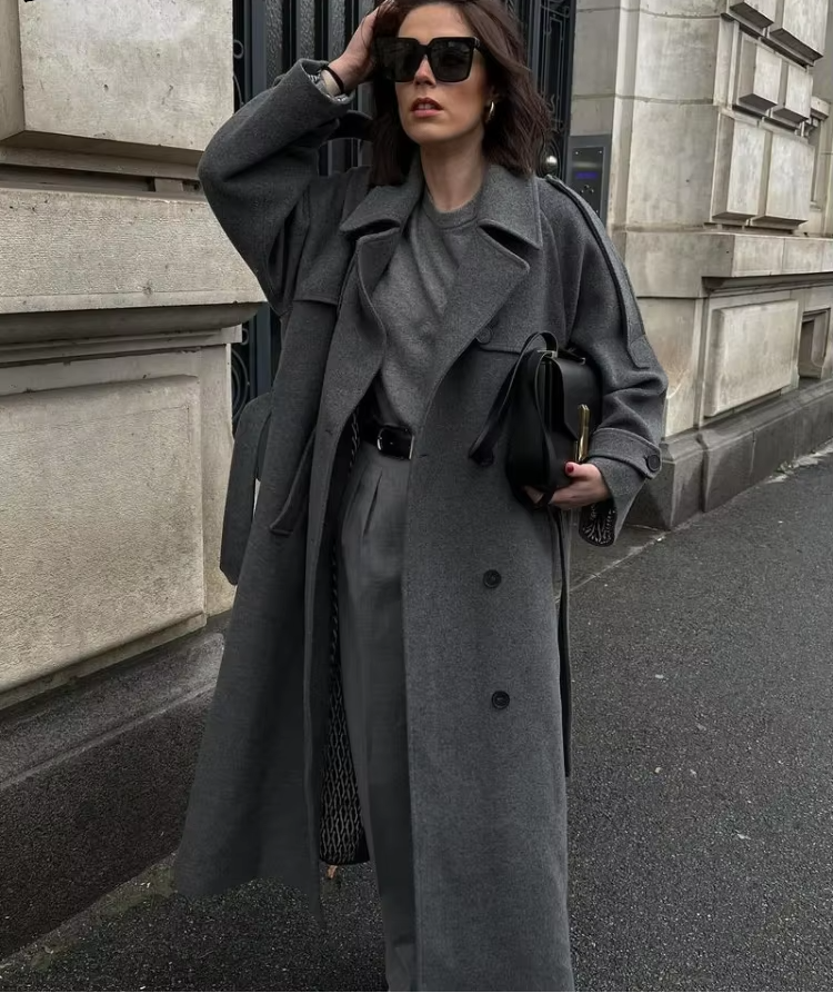 Gabriela | Damen Stilvoller und Vielseitiger Wollmantel