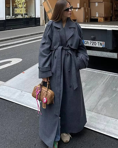 Gabriela | Damen Stilvoller und Vielseitiger Wollmantel
