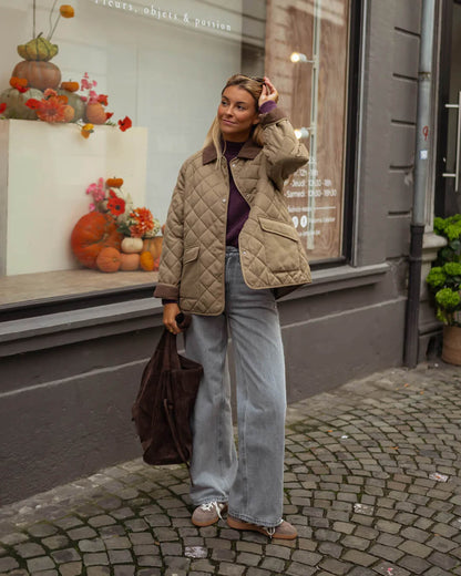 Jasmin | Stilvolle Herbst Stepp Freizeitjacke für Damen