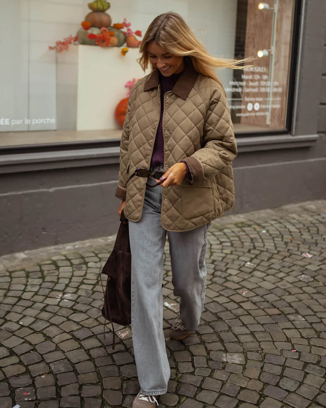 Jasmin | Stilvolle Herbst Stepp Freizeitjacke für Damen