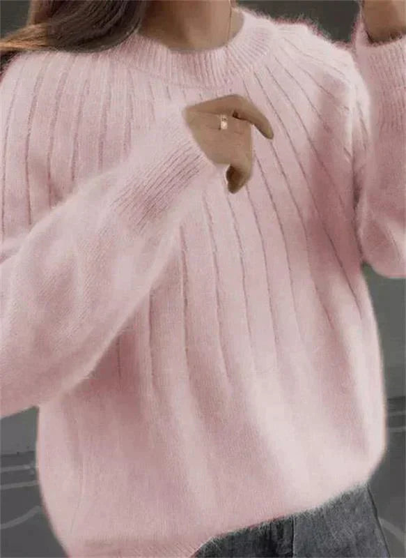Gabriela | Damen Herbst Moderner Strickpullover