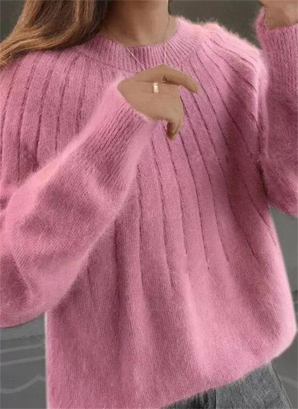 Gabriela | Damen Herbst Moderner Strickpullover