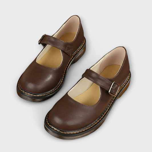 Lena | Damen Frühlings Mary Jane Schuhe mit Schnallenriemen