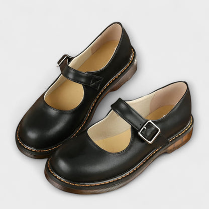 Lena | Damen Frühlings Mary Jane Schuhe mit Schnallenriemen
