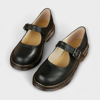 Lena | Damen Frühlings Mary Jane Schuhe mit Schnallenriemen