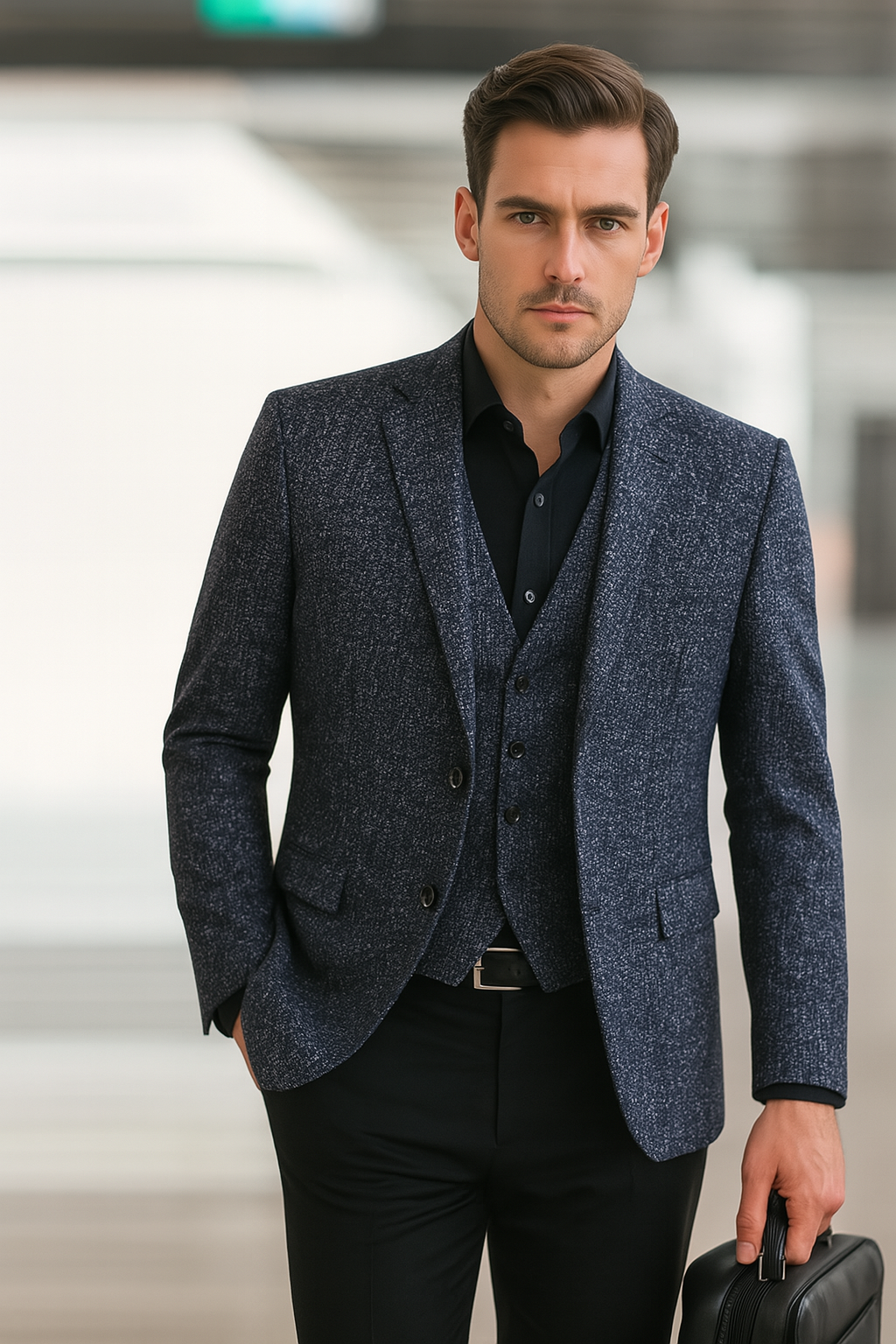 Klaus | Herren Frühling Slim Fit Blazerjacke
