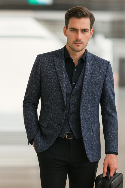 Klaus | Herren Frühling Slim Fit Blazerjacke