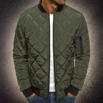 Gunnar | Herren Klassische Gesteppte Jacke mit Durchgehendem Reißverschluss