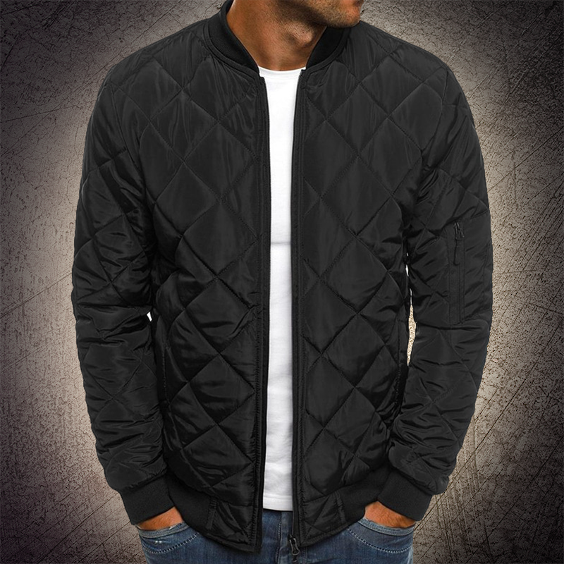 Gunnar | Herren Klassische Gesteppte Jacke mit Durchgehendem Reißverschluss