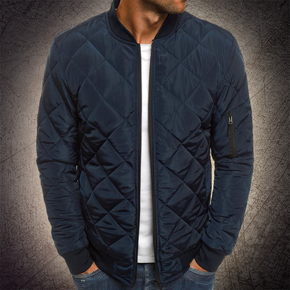 Gunnar | Herren Klassische Gesteppte Jacke mit Durchgehendem Reißverschluss