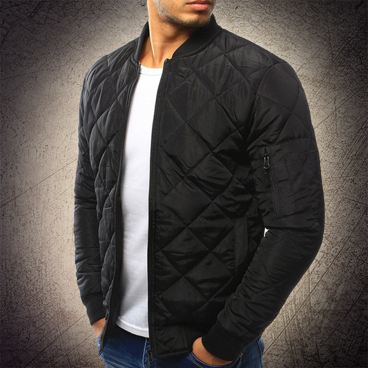 Gunnar | Herren Klassische Gesteppte Jacke mit Durchgehendem Reißverschluss