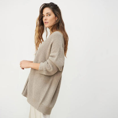 Sarah | Damen Klassischer Strick-Cardigan mit Knöpfen