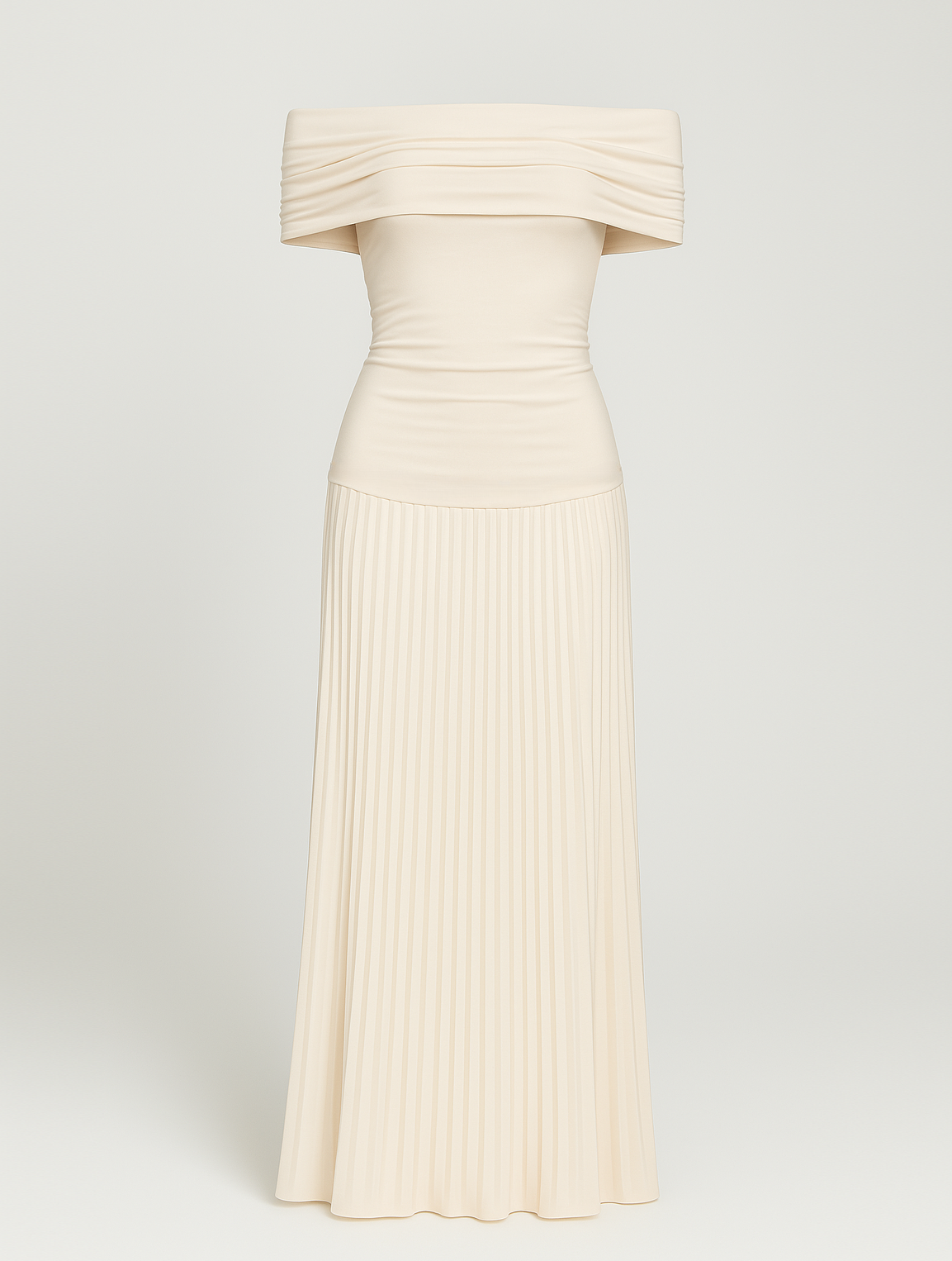 Doris | Damen Falten Maxi Kleid für Hochzeitsgäste