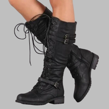 Gudrun | Damen Herbst Schnür Combat Boots