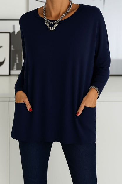 Angela | Damen Lockeres Langarmshirt
