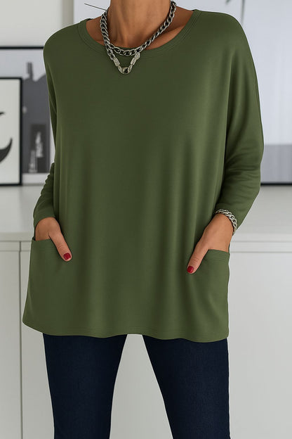 Angela | Damen Lockeres Langarmshirt