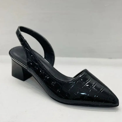 Helene | Damen Slingback Blockabsätze mit Spitzkappe