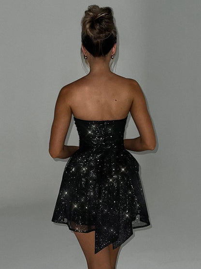 Kerstin | Damen Minikleid mit Statement Eleganten Schlag Details
