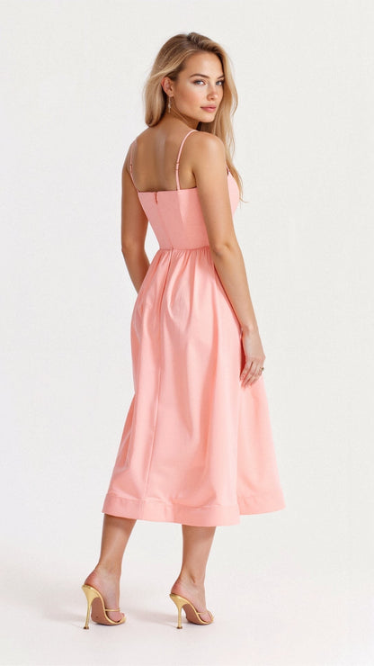 Bettina | Damen A-Linien-Midikleid im Ascot-Stil