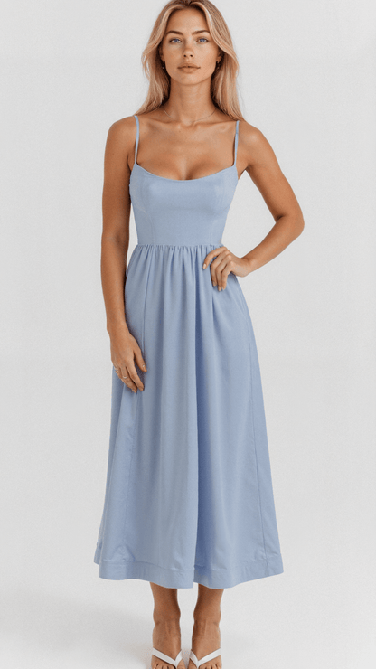 Bettina | Damen A-Linien-Midikleid im Ascot-Stil