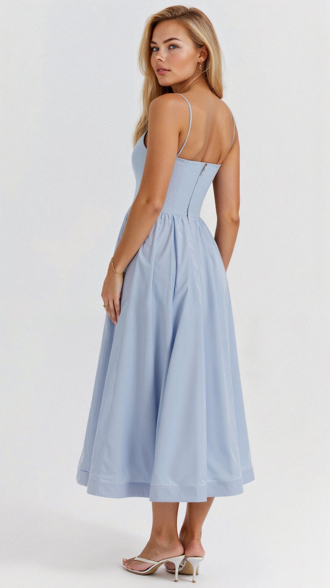 Bettina | Damen A-Linien-Midikleid im Ascot-Stil