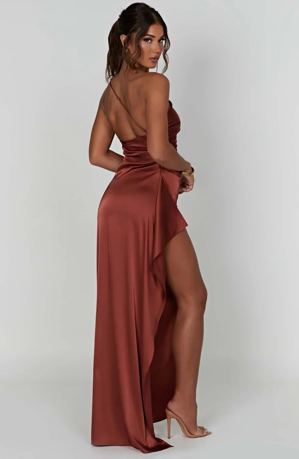 Victoria | Damen Asymmetrisches Abend Maxi Kleid