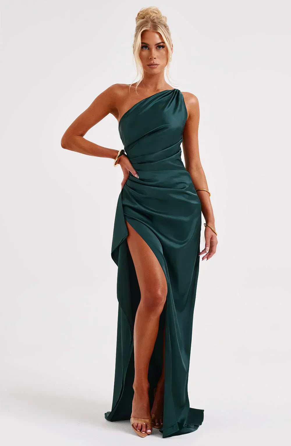 Victoria | Damen Asymmetrisches Abend Maxi Kleid