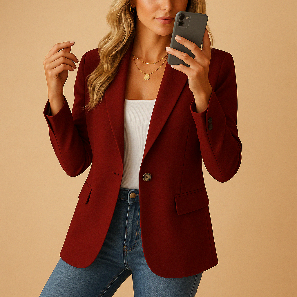 Martina | Damen Taillierter Blazer im Maßgeschneiderten Stil