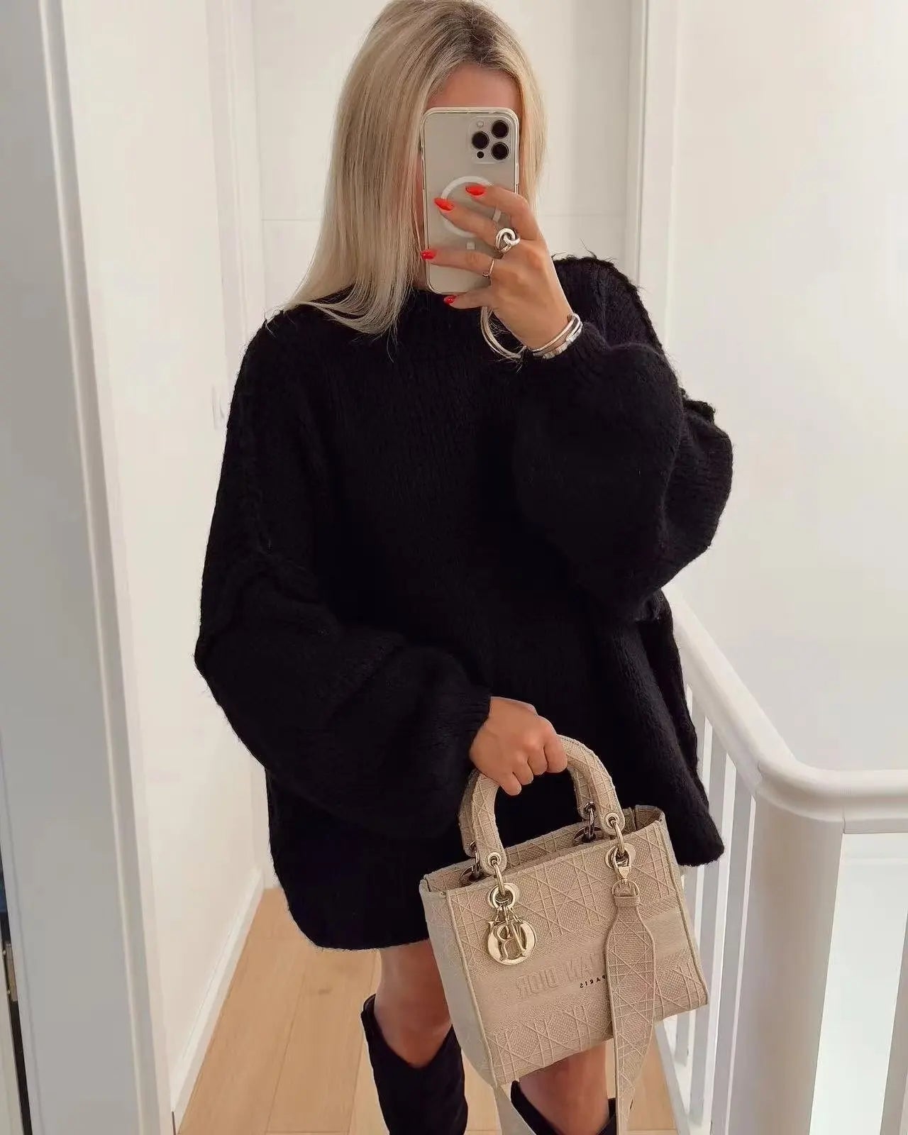 Susanne | Damen Übergroßer Lässiger Locker Geschnittener Pullover