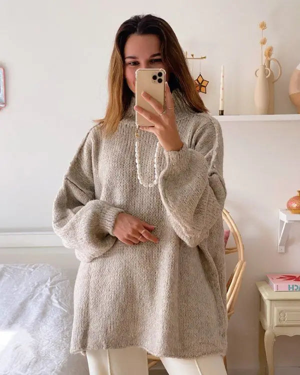 Susanne | Damen Übergroßer Lässiger Locker Geschnittener Pullover