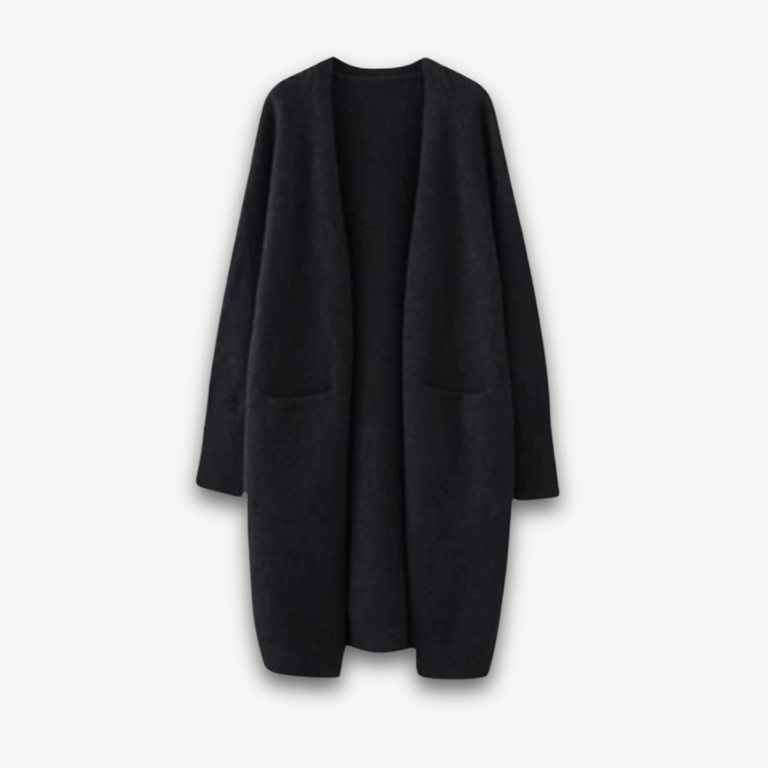 Anja | Damen Frühling Longline Offene Vorderseite Cardigan