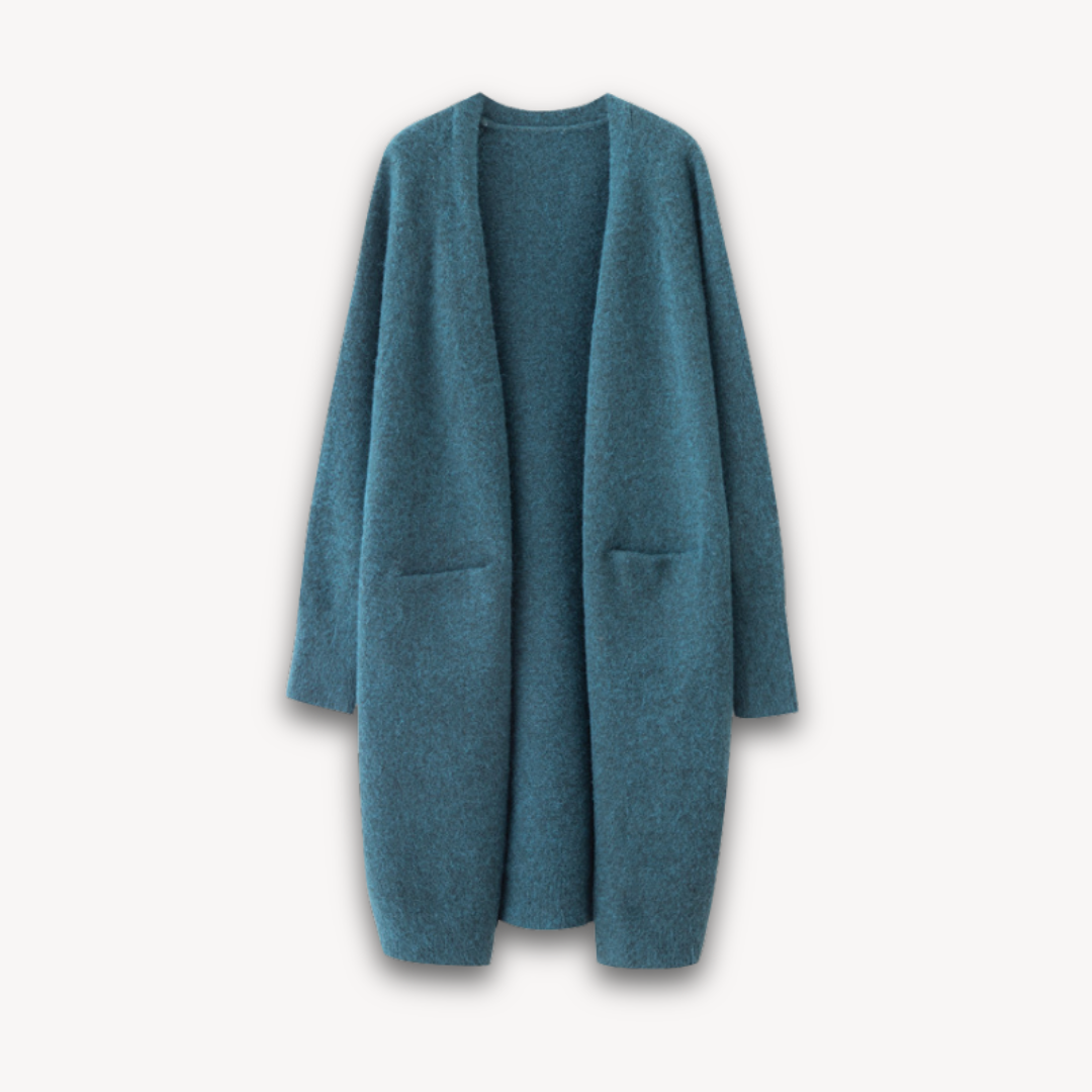 Anja | Damen Frühling Longline Offene Vorderseite Cardigan