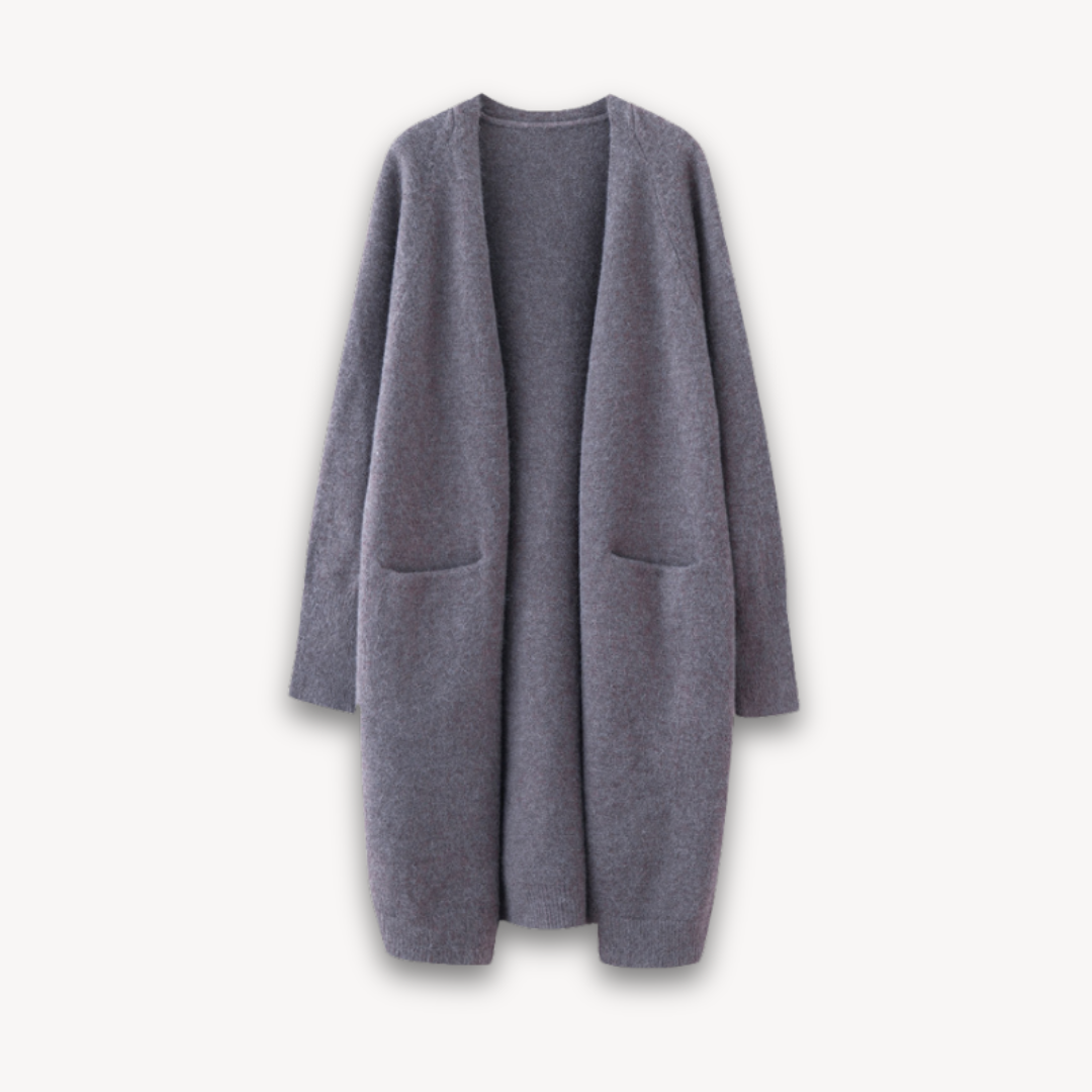 Anja | Damen Frühling Longline Offene Vorderseite Cardigan