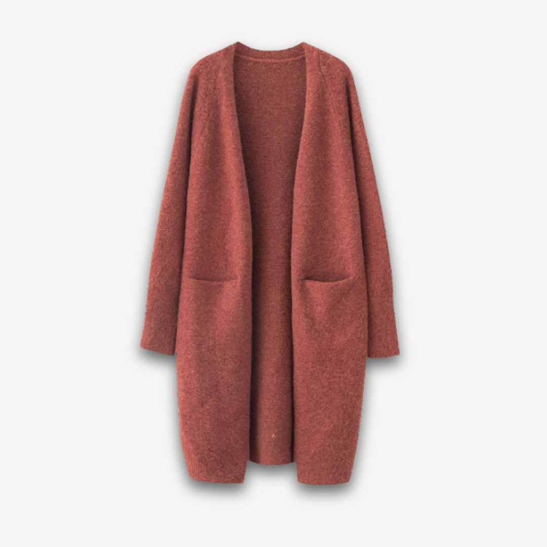 Anja | Damen Frühling Longline Offene Vorderseite Cardigan